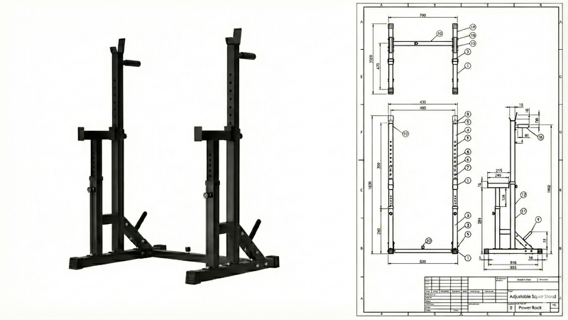 Squat bench stand